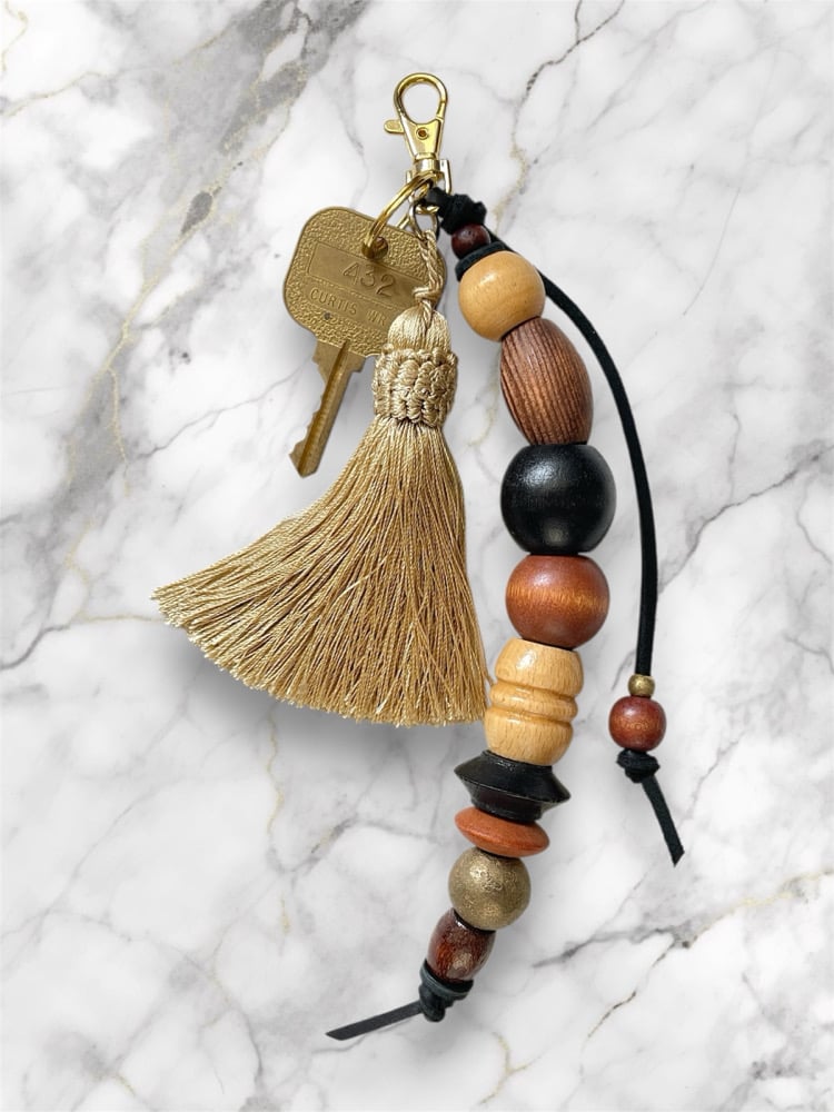 Image of BEAD & TASSEL BAG CHARM #4