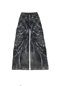 Image 1 of SS25 ‘Vazia’ Wide Leg Denim Cargos 