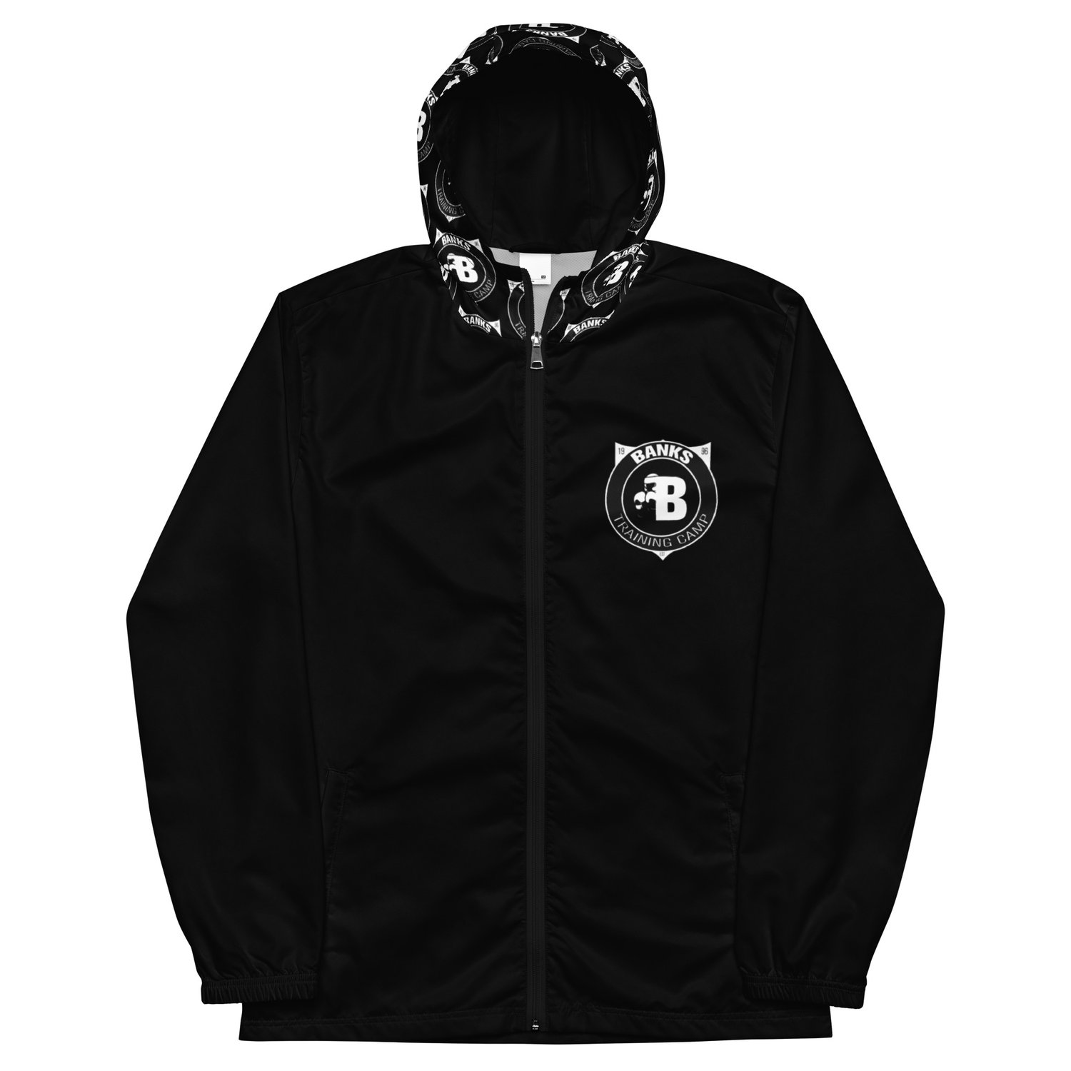Image of Black Unisex Windbreaker