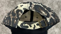 Image 3 of Black Leopard Print Baseball Hat Black Crystal American Flag