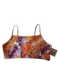 Image 6 of XXL (44) Cotton-Blend Strappy Bralette in Solar Flare Agate Ice Dye