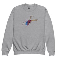 Image 11 of Youth Sweatshirt - Spider Rainbow Glow