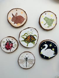 Image 1 of wood slice ornaments