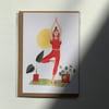 Yoga postcard
