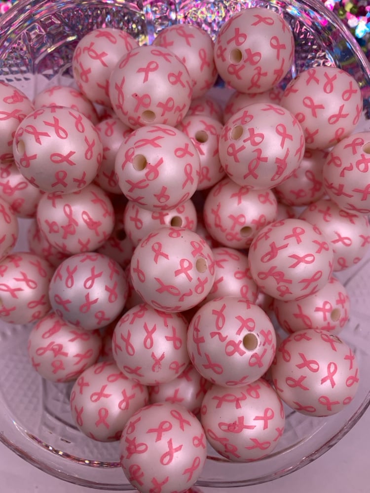 Image of Pink Ribbons Beads 
