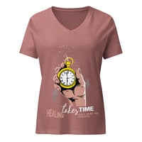Image 1 of Women’s HEALING PROCESS relaxed v-neck t-shirt