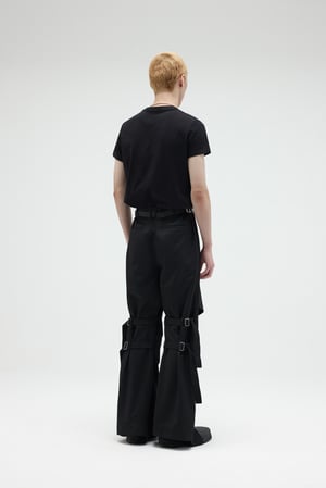 Image of EQUALNEAR - Armor Flared Pants (Black)