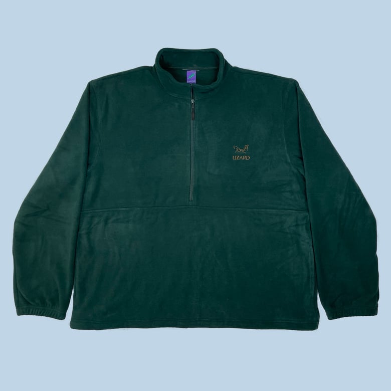 Image of GREEN HALF ZIP FLEECE 