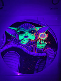 Image 2 of Grogu x Frieza original canvas 