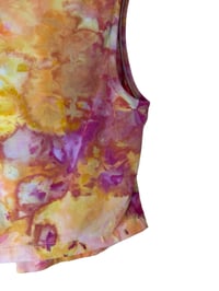 Image 6 of S Crop Fitted V Tank in Warm Bright Ice Dye