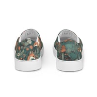 Image 3 of Boho Nature Cottagecore Inspired Fox Among Mushrooms Women’s slip-on canvas shoes