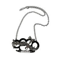 Image 1 of symphony knuckle necklace (black)