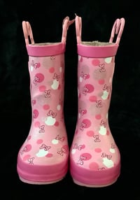 Image 1 of Disney Minnie Mouse Western Chief Girls Bow Town Lined Rain Boot