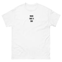 Image 1 of ‘Never Trust The Tories’ embroidered tee 