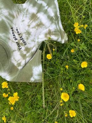 Image of Planet T-shirt Moss Tie Dye