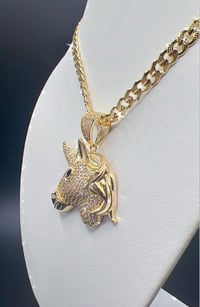 Image 3 of GOLD DIAMOND UNICORN NECKLACE