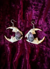 Muskrat Moon Earrings - Crystallized