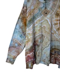 Image 6 of XXL Unisex Adult Soft Long Sleeve Tee in Muted Geode Ice Dye