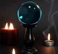 Image 4 of Small Coloured Crystal Ball on stand, Different Colours to choose from 