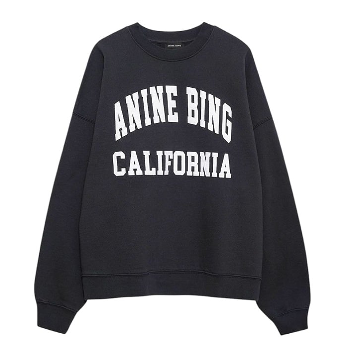 Image of ANINE BING MILES SWEATSHIRT VINTAGE BLACK