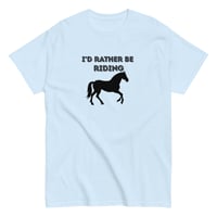 Image 5 of Unisex classic tee, I’d Rather Be Riding Horse Graphic T-Shirt – Equestrian Statement Tee