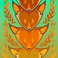 Image 1 of Autumn Fox Totem - Print