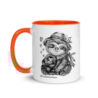 Image 14 of Loving Sloth Mom and Sloth Baby Coffee Mug Art by CrystalsArtPaws