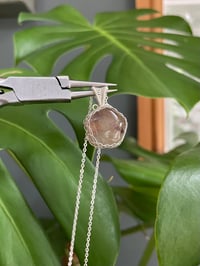 Image 1 of Silver Garden Quartz Flower Crystal Necklace