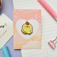 Image 3 of Berry Ducky Enamel Pin