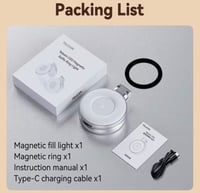Image 2 of Magnetic Fill Light Mini Selfie Light 3Modes Adjustable Brightness for Smartphone