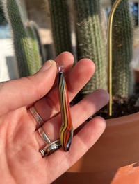 Image 1 of “rainbow road” glass spoon