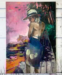 Image 2 of Painting / maleri / "Et øjeblik VIIII" / 90x130 cm