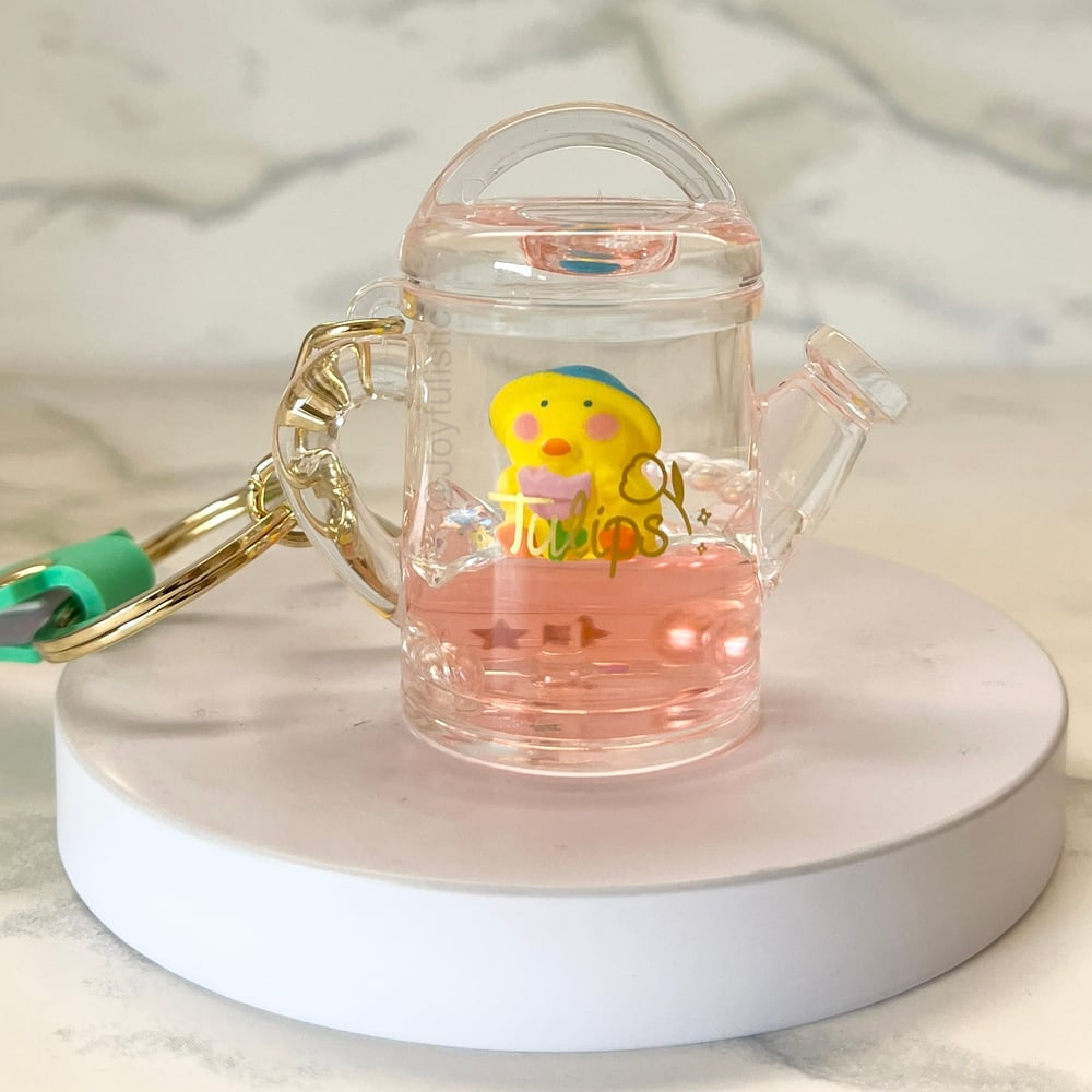Image of Pink Tulip Keychain