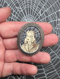 Image 1 of Vintage Brooches-  1940s engravings page & preserved spider webs - 8