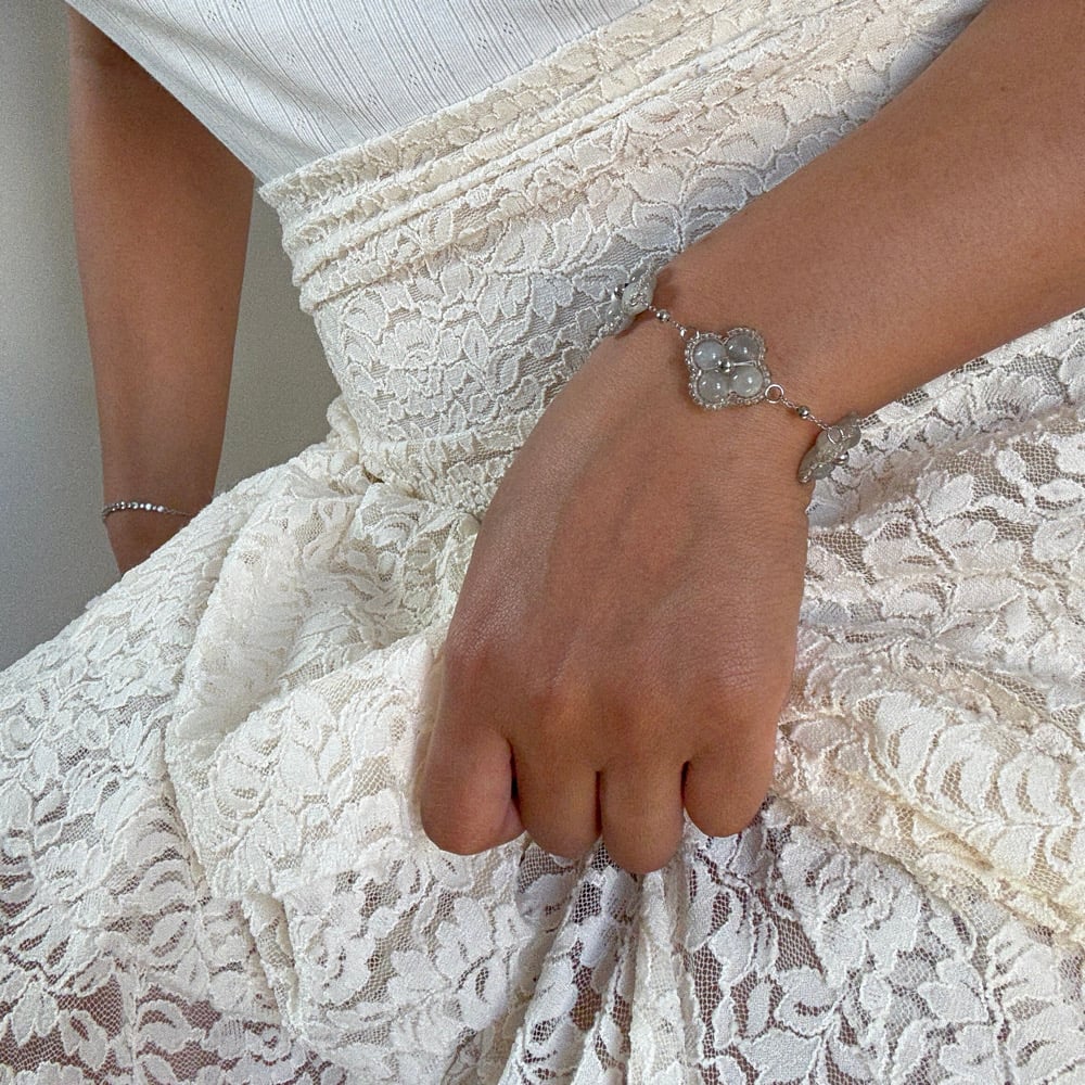 Image of Silver Clover Bracelet