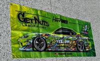 Hard Tuned X Get Nuts Lab Shop Flag 