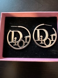 Dior silver hoops