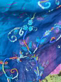 Image 6 of Mykonos tie dye jewelled jumpsuit - purple blue