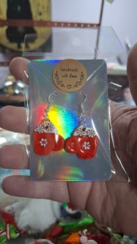Coco cup red earrings 