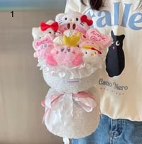 Image 1 of Poyo / Kitty Plushy Valentines Day Bouquet 
