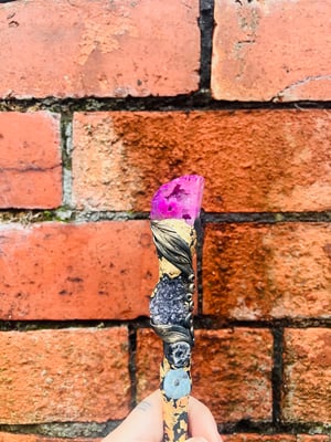 Image of New moon manifesting pen pink agate