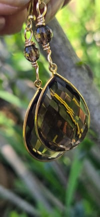 Image 2 of Large Smoky Tears Earrings