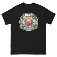 Image 2 of Jim's Crab Shack Unisex T-Shirt Vintage Coastal Seafood Graphic Tee