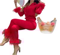 Image 8 of Elegant Fur Blazer And Pants Set