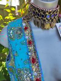 Image 3 of Afghani Bohemian Choker - Blue