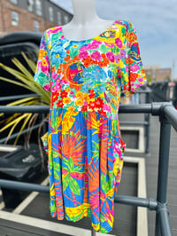 Image 4 of Tropical Floral Pocket Dress M-L