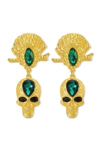 Image 4 of Crystal Skully Earrings