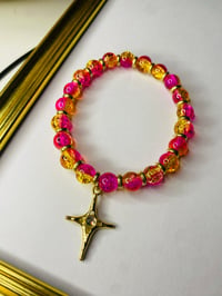 Crackle bead bracelet