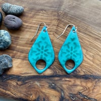 Image 1 of Petroglyph Enamel Earrings - Glacier Collection 