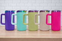 20oz stainless steel rainbow plated mug